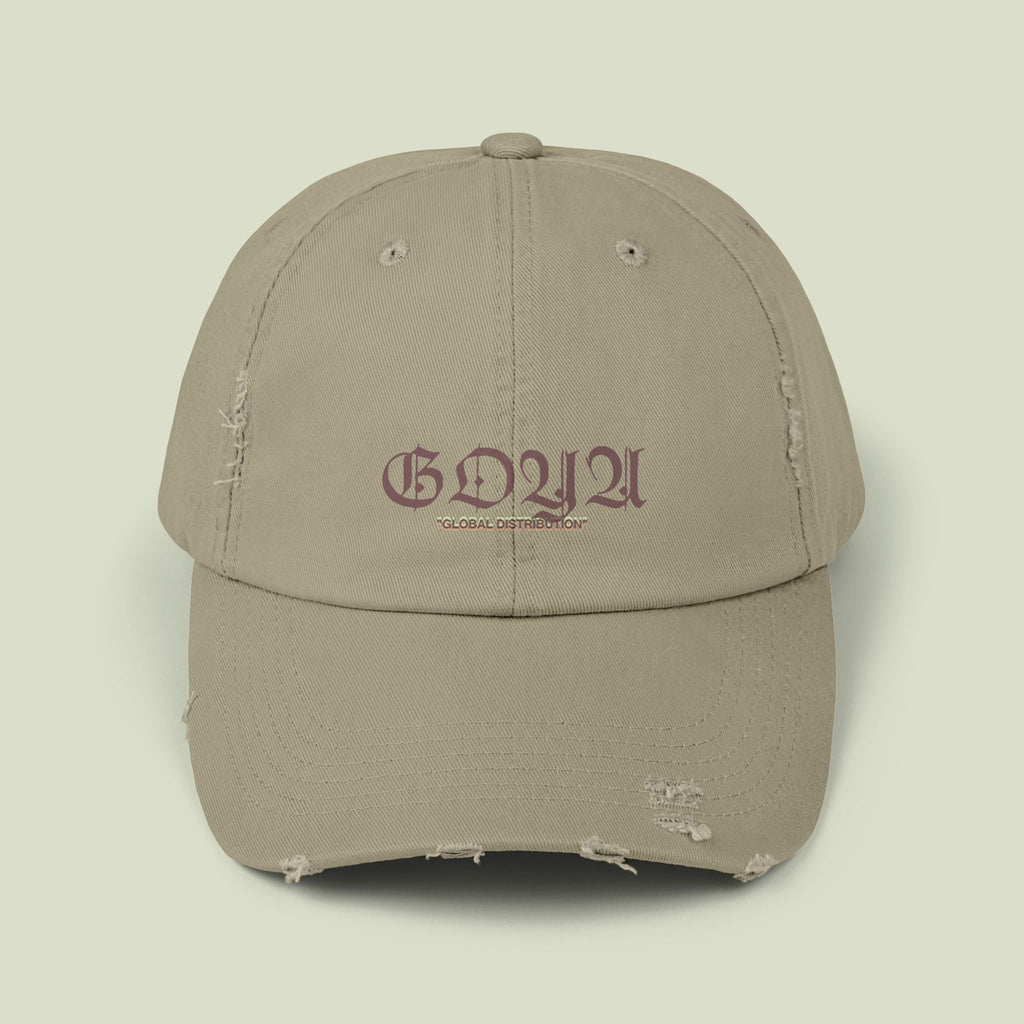 "GLOBAL DISTRIBUTION" GOYA SPLY RETRO-FUTURISTIC LOGO CAP