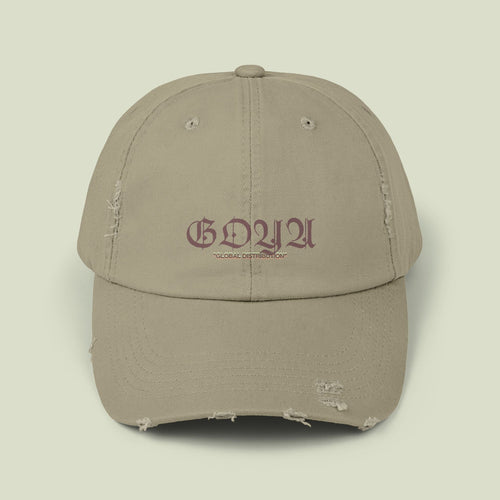 "GLOBAL DISTRIBUTION" GOYA SPLY RETRO-FUTURISTIC LOGO CAP