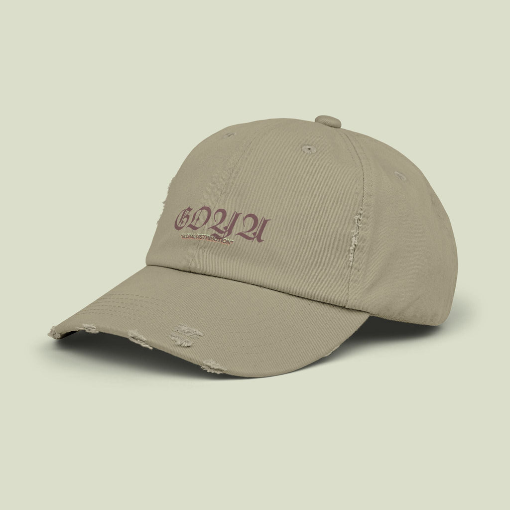 "GLOBAL DISTRIBUTION" GOYA SPLY RETRO-FUTURISTIC LOGO CAP